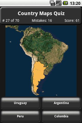 Country Maps Quiz Android Brain & Puzzle