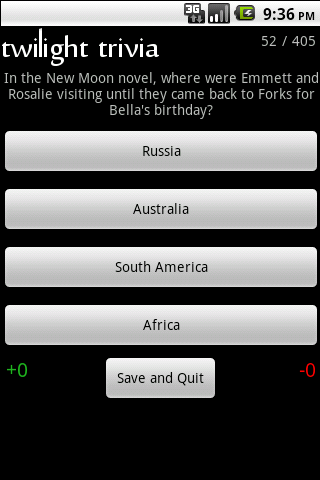 Twilight Saga Trivia (Full) Android Brain & Puzzle