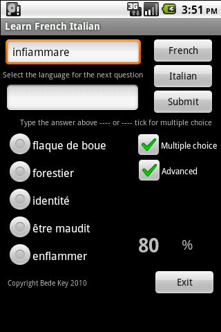 Learn French Italian Android Brain & Puzzle
