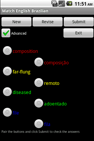 Match English Brazilian