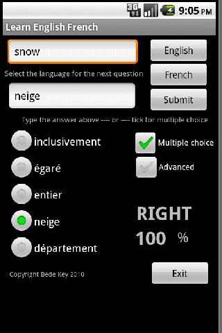 Learn English French Android Brain & Puzzle