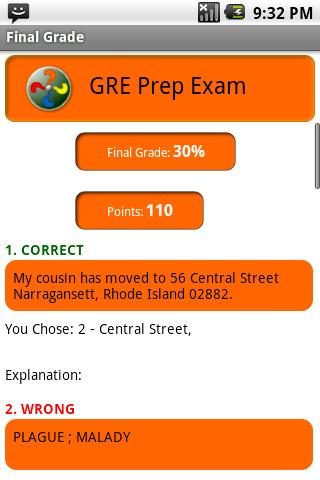 GRE Practice Exam Android Brain & Puzzle