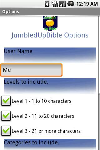 Jumbled Up Bible Words Android Brain & Puzzle