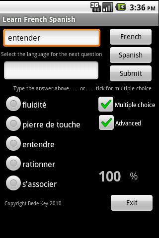 Learn French Spanish Android Brain & Puzzle
