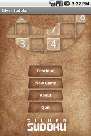 Silver Sudoku Android Brain & Puzzle