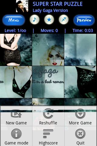 HOT girl Lady Gaga  fan Puzzle Android Brain & Puzzle
