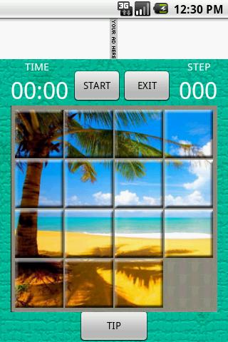 15 Square Puzzle: Palm Trees Android Brain & Puzzle