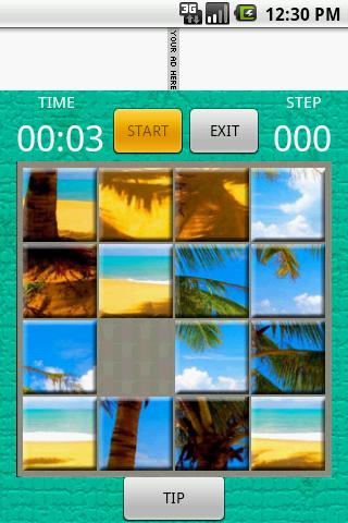 15 Square Puzzle: Palm Trees Android Brain & Puzzle
