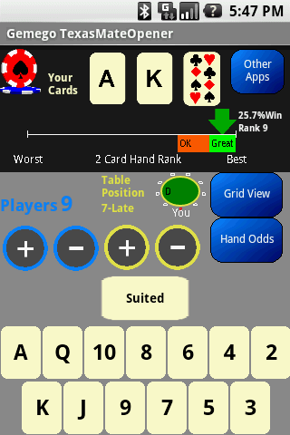 TexasMateOpener Poker Odds Android Cards & Casino
