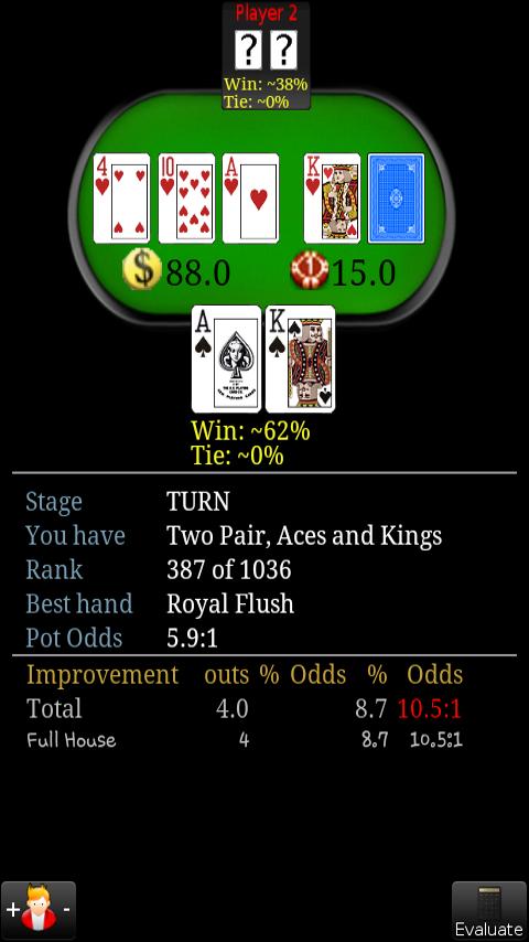 Poker Odds Out Calculator LITE Android Cards & Casino