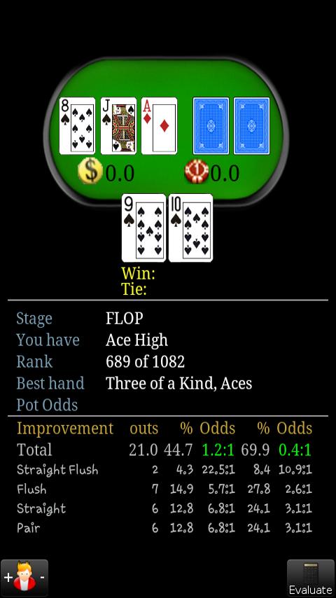 Poker Odds&Out calculator FREE Android Cards & Casino