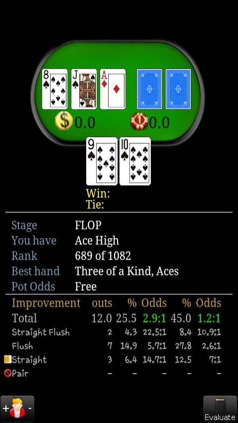 Poker Odds&Out calculator FREE Android Cards & Casino