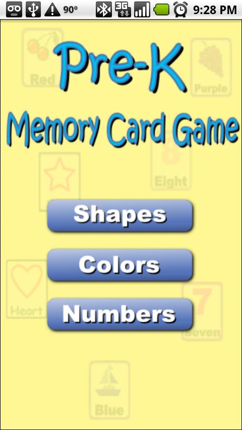 Pre-K Memory Game (free) Android Cards & Casino