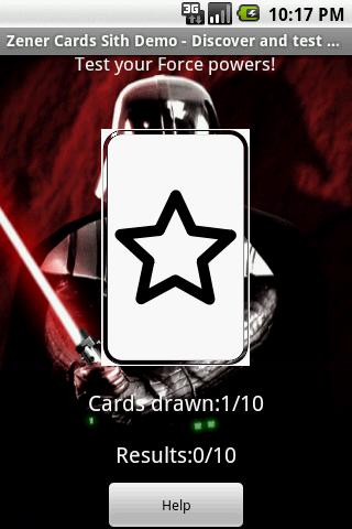 Zener Demo Darth Vader  Cupcak Android Cards & Casino