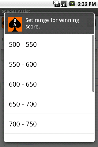 Spades Score Card Android Cards & Casino
