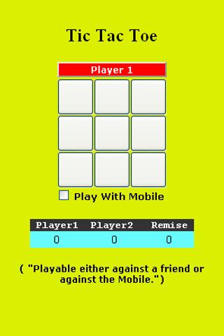 Tic Tac Toe With Mobile