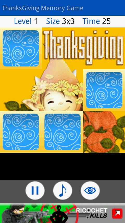 ThanksGiving Memory Game Android Casual