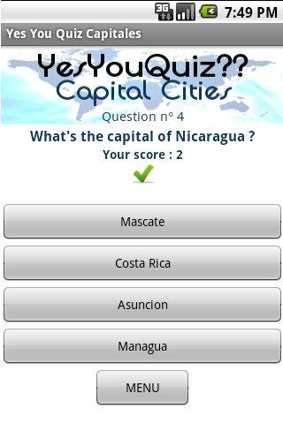 Capital Cities Yes You Quiz Android Brain & Puzzle