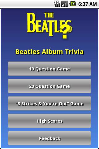 Beatles Album Trivia Android Casual