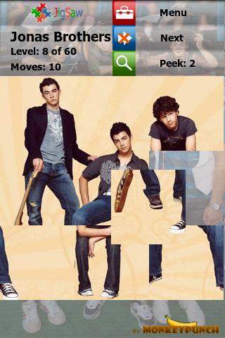 Jonas Brothers Puzzle Android Brain & Puzzle