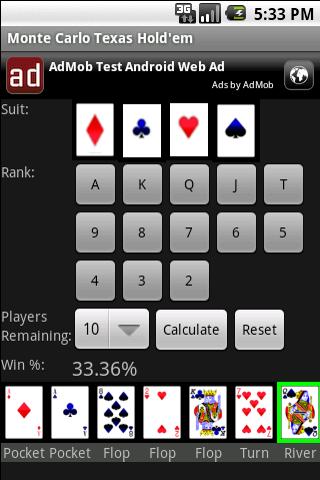 Monte Carlo Texas Holdem