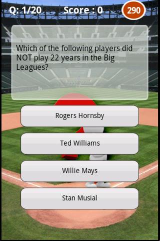 Baseball Quiz Android Brain & Puzzle