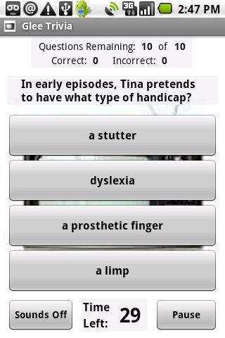 Glee Trivia Android Brain & Puzzle