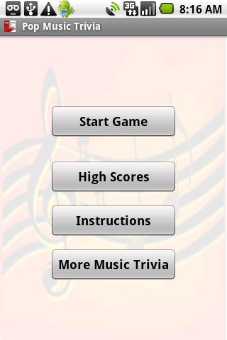 Pop Music Trivia Android Brain & Puzzle