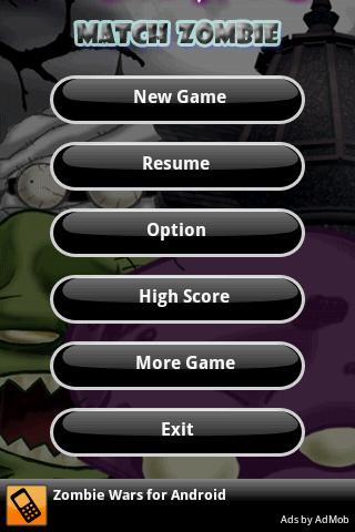 Zombie Matching Android Brain & Puzzle