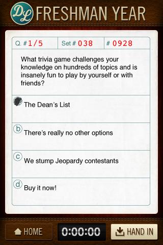 Dean’s List Lite Trivia Game Android Brain & Puzzle