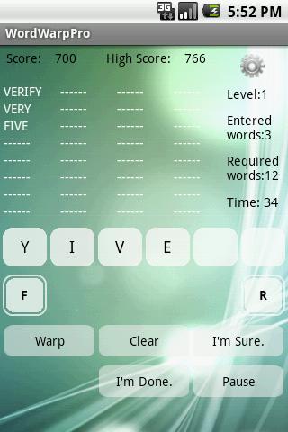 Word Warp Android Brain & Puzzle