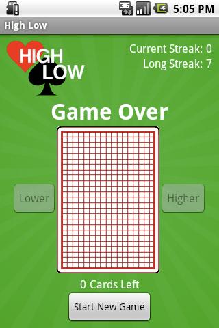 High Low Android Cards & Casino