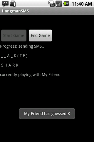 Text Message Hangman Android Casual