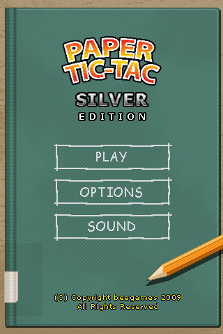 Paper Tic Tac Toe Silver Android Brain & Puzzle
