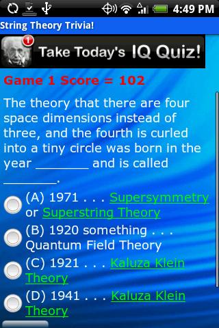 String Theory Trivia! Android Brain & Puzzle
