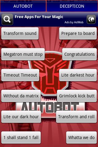Transformers GoGoGo Android Casual