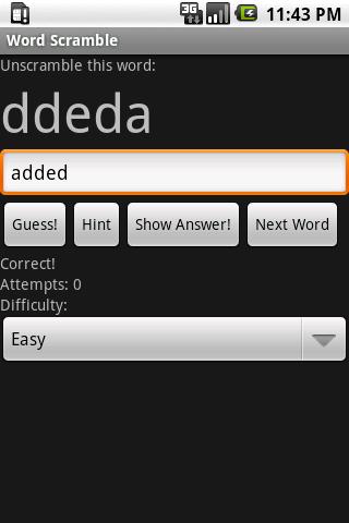 Word Scramble Android Brain & Puzzle