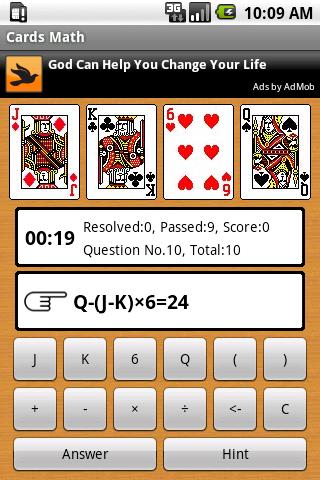 Cards Math Free Android Brain & Puzzle
