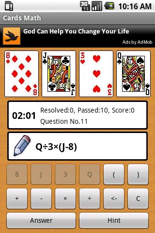 Cards Math Free Android Brain & Puzzle