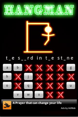 Glow Hangman Android Brain & Puzzle