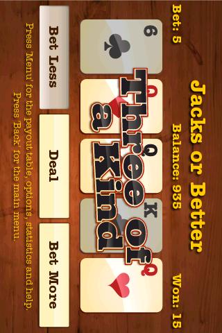 Wild West Video Poker Lite Android Cards & Casino