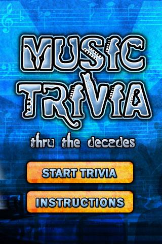 Music Trivia thru the decades Android Brain & Puzzle