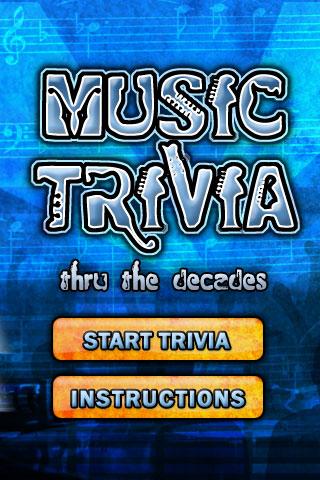 Music Trivia thru the decades