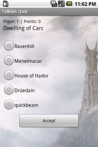 Tolkien Quiz Android Brain & Puzzle