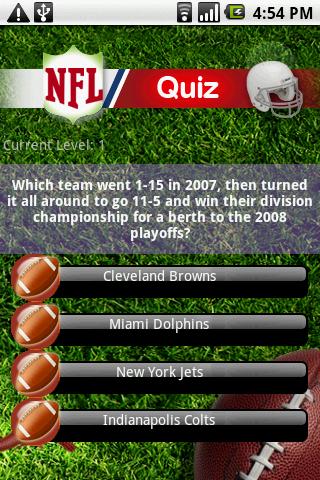 Quiz-National Football League Android Brain & Puzzle
