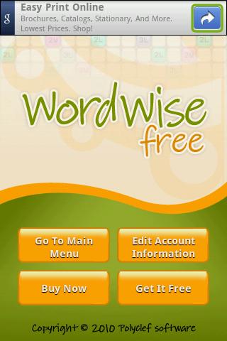 WordWise Free Android Brain & Puzzle
