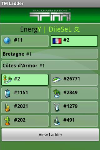 Trackmania ladder widget Android Casual