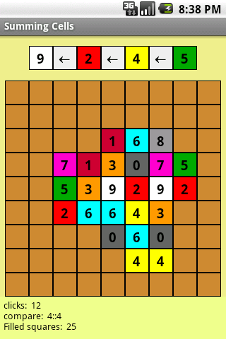 Summing Cells Android Brain & Puzzle