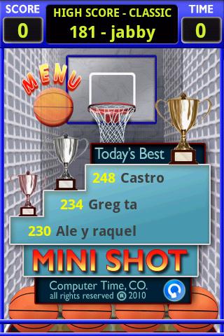 Mini Shot Basketball Android Arcade & Action