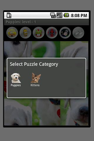 Puppies and Kittens Puzzles Android Brain & Puzzle